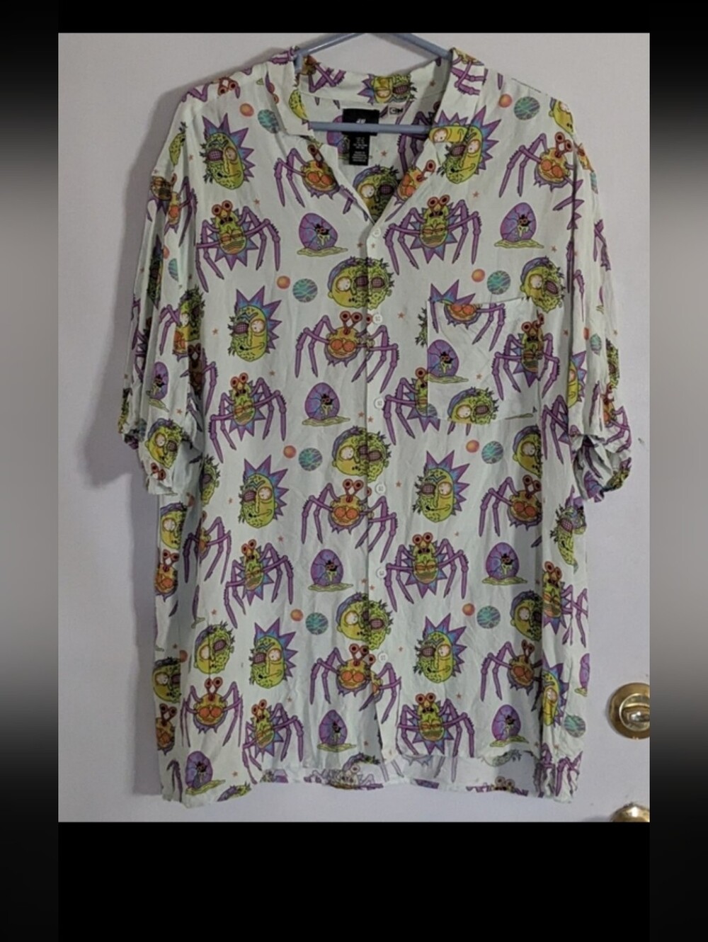 H&M Cartoon Network Print Button-Up Shirt - XL
